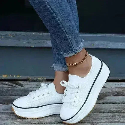 Summer Woman Vulcanize Shoes Knitted Breathable Sneakers