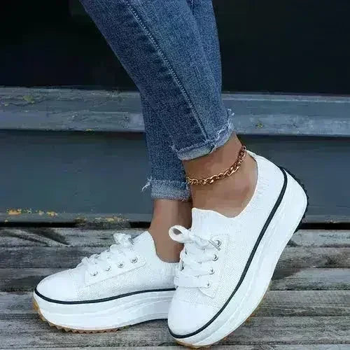 Summer Knitted Breathable Sneakers Women&