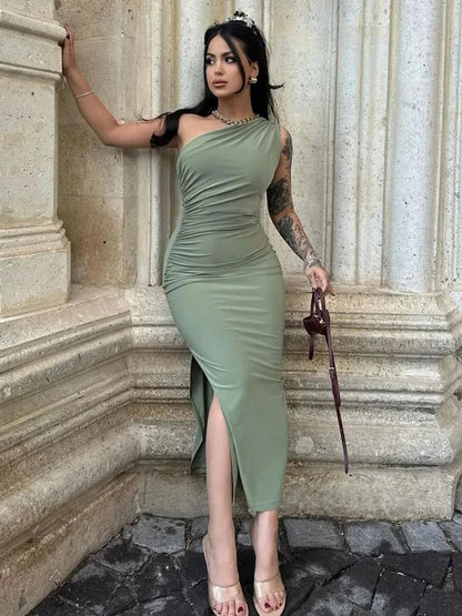 Black Backless Maxi Dress | Sexy Split Sleeveless Party Gown -femstylo