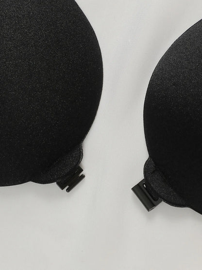 Dolphin front buckle European and American breathable invisible silicone anti sagging bra gathering and lifting chest patch