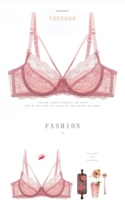 Logirlve Wholesale 3PCS Sexy Underwear Woman Lace Bras Hollow out Ultrathin Bra Women&