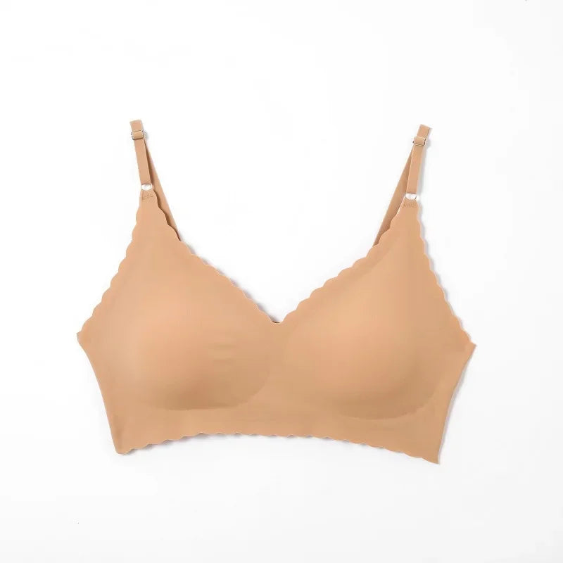 Seamless Ice Silk Ultra-Thin Breathable Bra Comfortable Breathable Underwear Women&