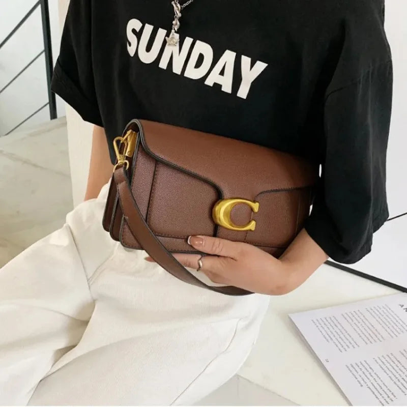 PU Crossbody Bag For Women With Double Straps Small Square Satchel Purse For Everyday Use