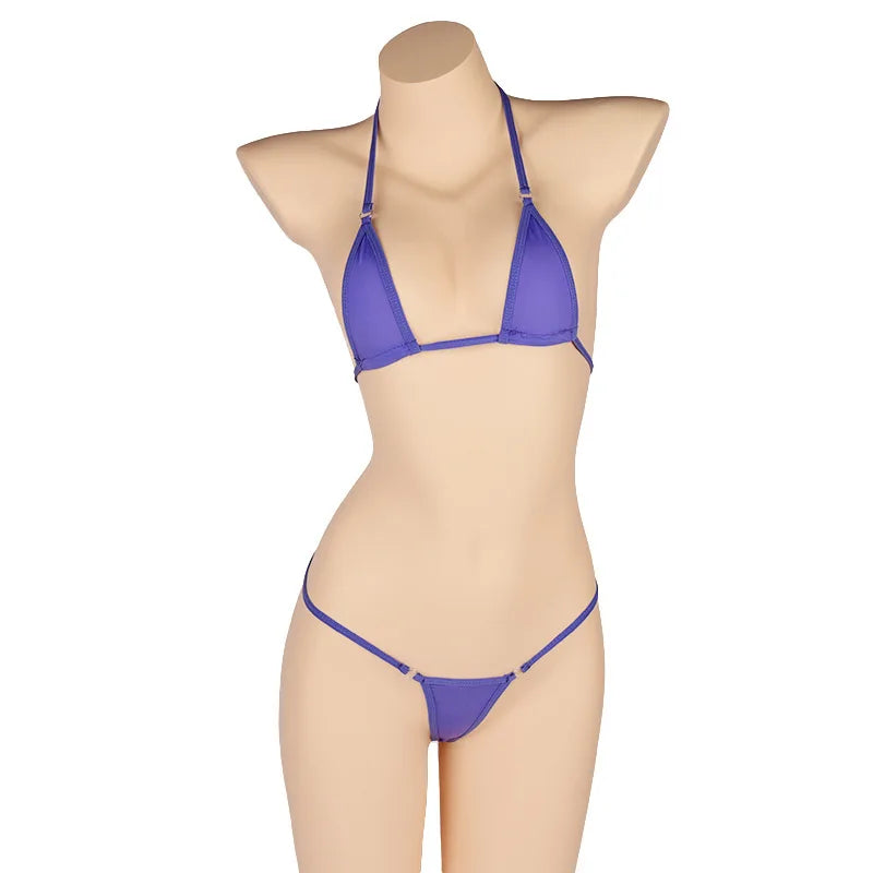 DEKA Solid Transparent Bikini Women Mini Micro Bikini Set Bandage Thong Underwear G-String Bra Swimsuit Brazilian Swimwear