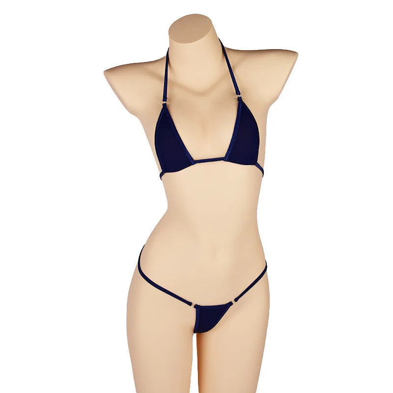 DEKA Solid Transparent Bikini Women Mini Micro Bikini Set Bandage Thong Underwear G-String Bra Swimsuit Brazilian Swimwear