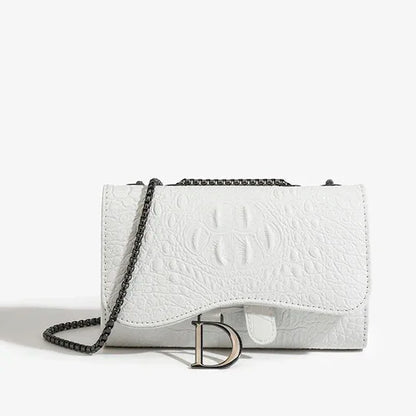 Women Sequined Chain Crossbody Bag With PU Leather - Chain Strap
