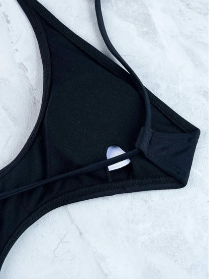 DEKA Vintage Plus Size Solid Sexy Bikini Set Women One Piece Swimwear Tummy Control Swimsuit Bathing Suit Beachwear