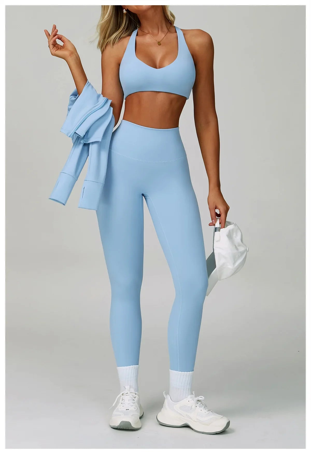 2/3-Piece Activewear Set – Sports Bra &amp; High Waist Leggings