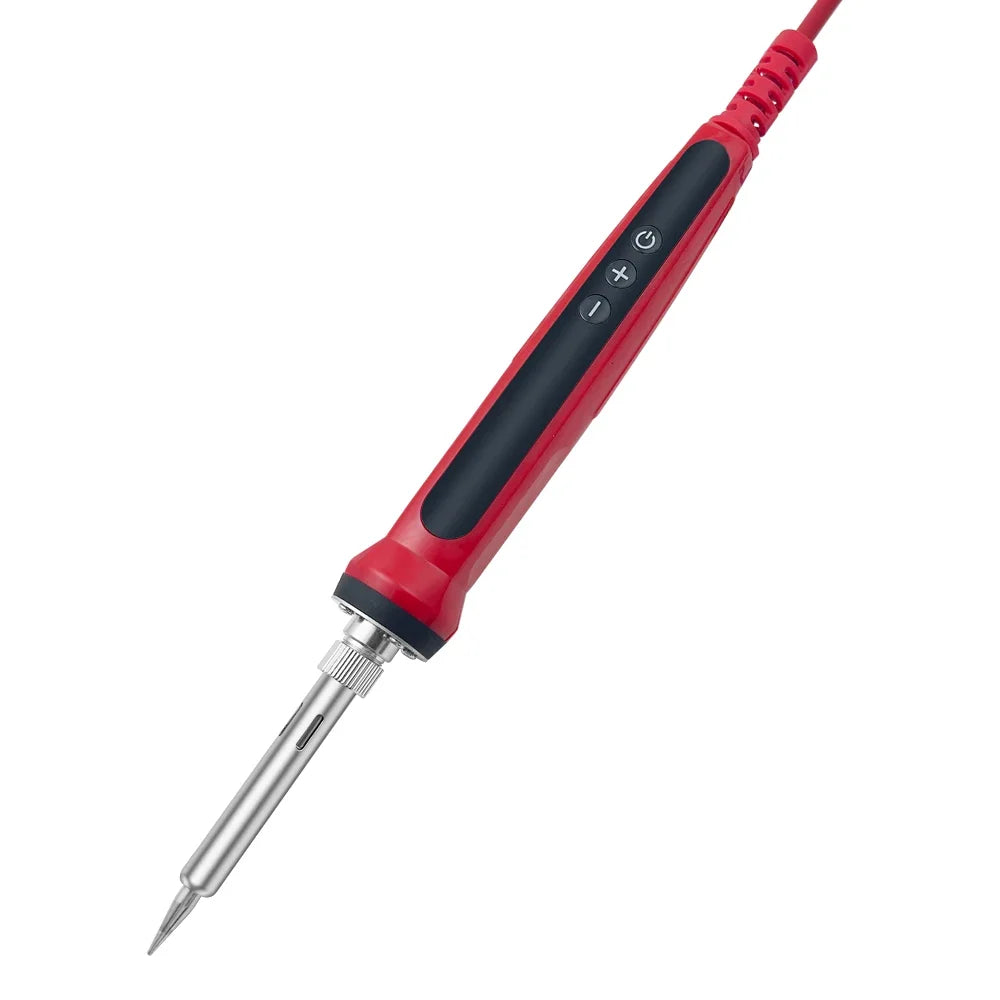 80W Soldering iron kit adjustable temperature LCD solder welding tools Ceramic heater soldering tips Tweezers soldering wire