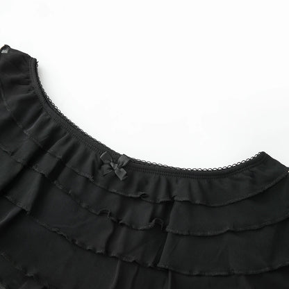 Womens Layered Ruffle Bloomers Bow Low Rise Mini Under Shorts for Dresses Summer Clothes