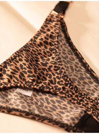 Seamless Sexy Thong Women Underwear Briefs Panties Zebra Flower Low Rise Luxury Metal Buckle G String Bikini Girls Female Panty
