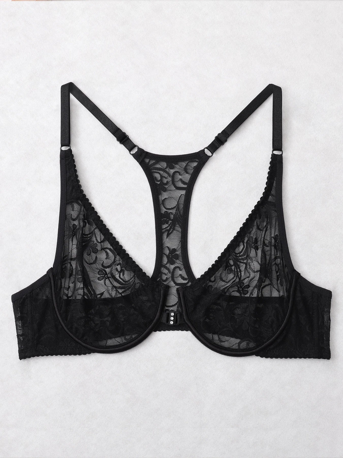 Womens Front Button Lace Bra Underwire Underwear Elegant Embroidery Trendy Breathable Casual Plus Size Lingeire A B C D E F Cup