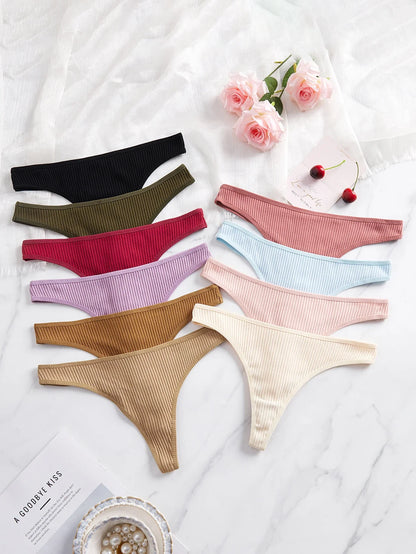 10Pcs Ribbed Women&