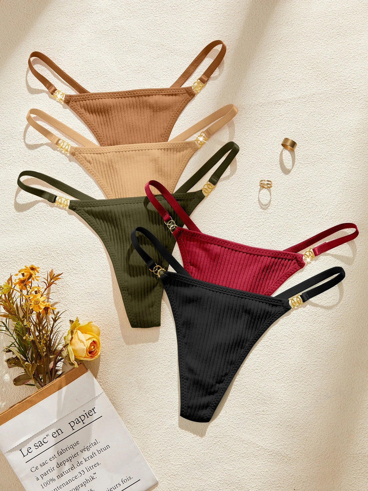 5PCS/Set Solid Women&