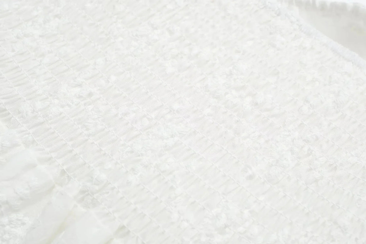 Foridol Button Bowknot Off Shoulder White Lace Mini Dress Summer Beach Embriodery Short Party Holiday Vestidos Smocked 2025