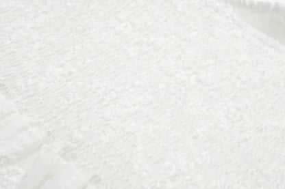 Foridol Button Bowknot Off Shoulder White Lace Mini Dress Summer Beach Embriodery Short Party Holiday Vestidos Smocked 2025