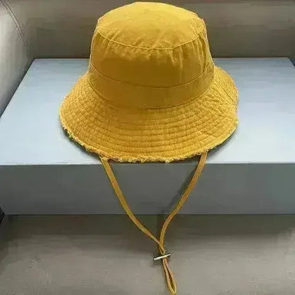 Luxury Bucket Beach Hat - Y2K Wide Brim Sun Hat - Wedding &amp; Party Elegant
