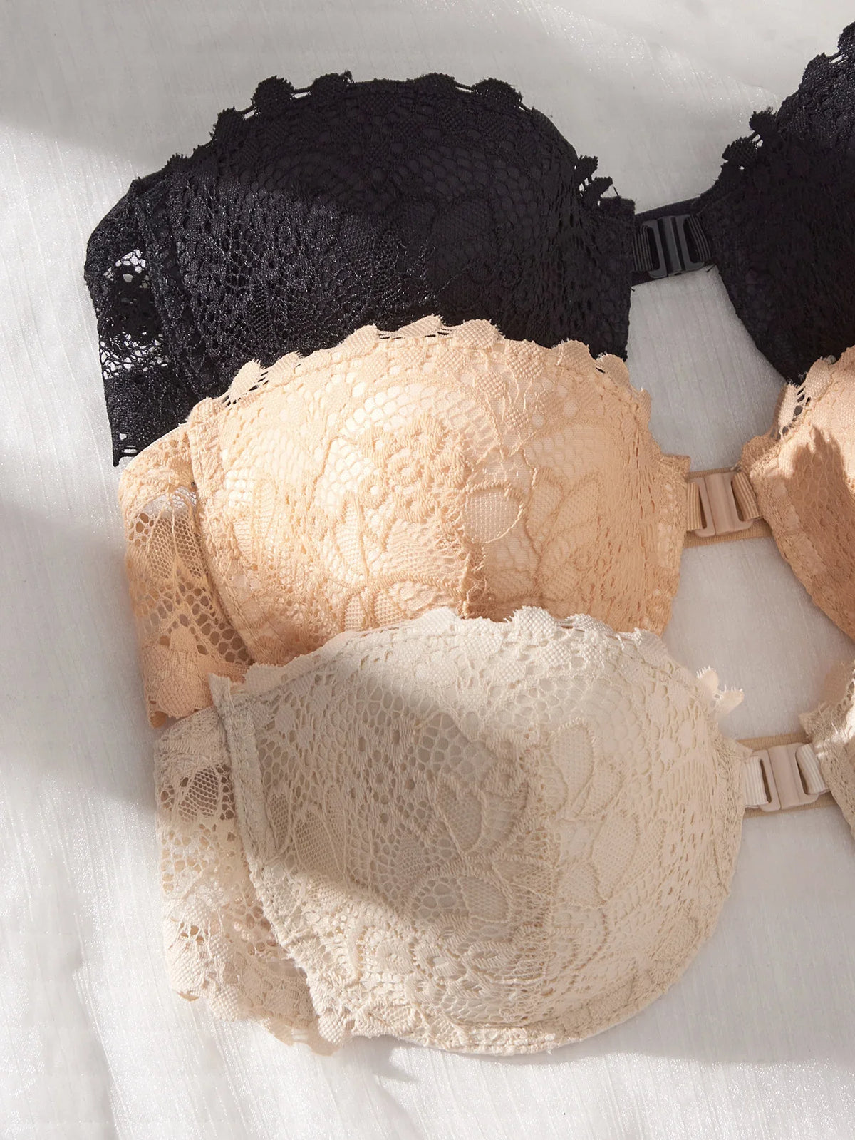 3Pcs Thin Cup Strapless Women&