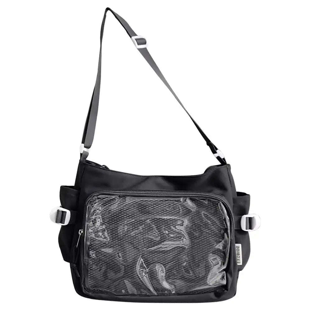 Harajuku Canvas Shoulder Bag - Vintage Y2K Style With Spacious Interior And Lightweight