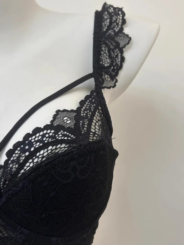 MOYISU Minimizer Bra French Lace for Large Bust, Anti Sagging Full Coverage Push Up Underwire Set, Sensuous Women Sexy Bra &amp; Set