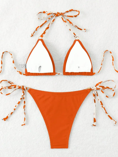 2026 String Triangle Bikini Women Sexy Swimwear Female Halter Swimsuit Solid Bathers Bathing Swimming Swim Suit Beachwear