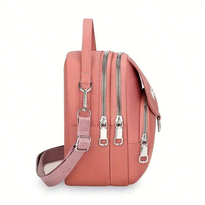 Heart Love Print Shoulder Bag - Compact Crossbody With Adjustable Strap And Ample Capacity