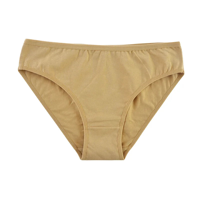 4Pcs/Set Cotton Panties Women Solid Color Underwear Female Underpants Sexy Lingerie M-XL Comfort Soft Briefs Intimates