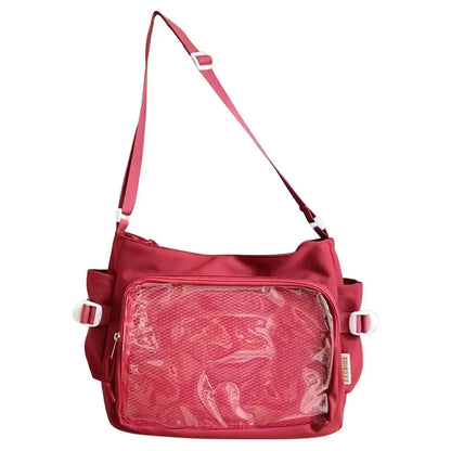 Harajuku Canvas Shoulder Bag - Vintage Y2K Style With Spacious Interior And Lightweight