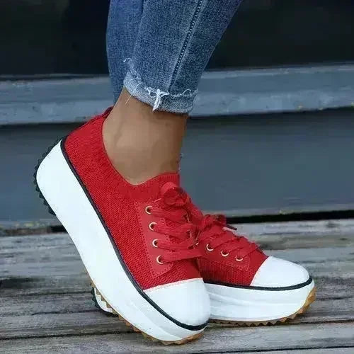 Summer Knitted Breathable Sneakers Women&