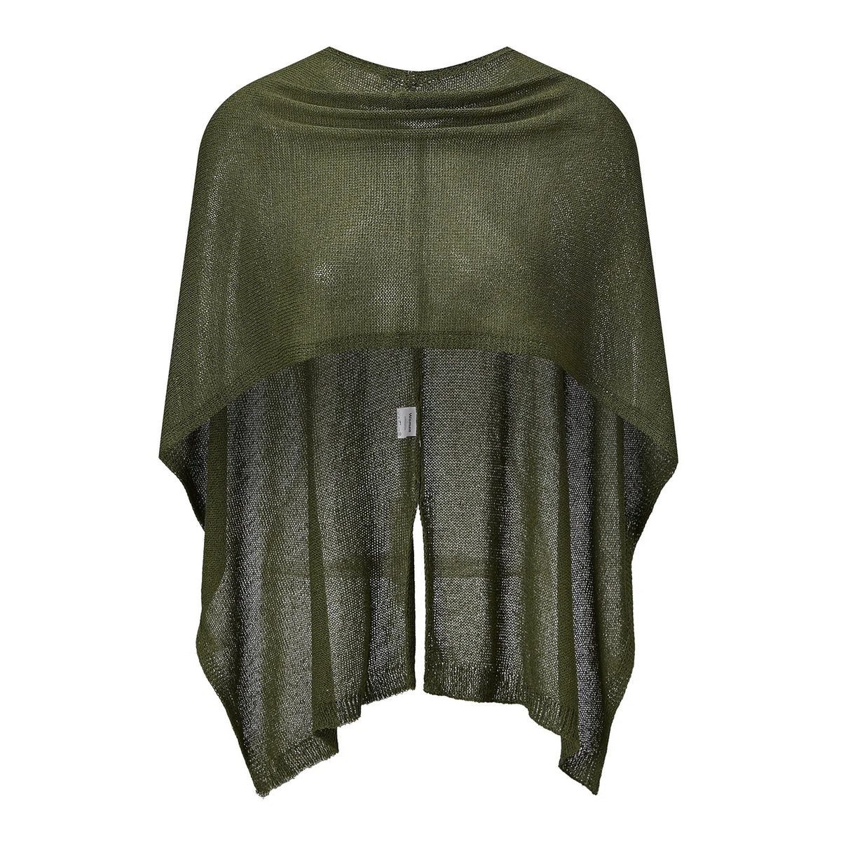 Womens See-through Knitted Cover-ups Poncho Solid Color Asymmetric Tops Cape for Daily Beach Shawl Summer Fall