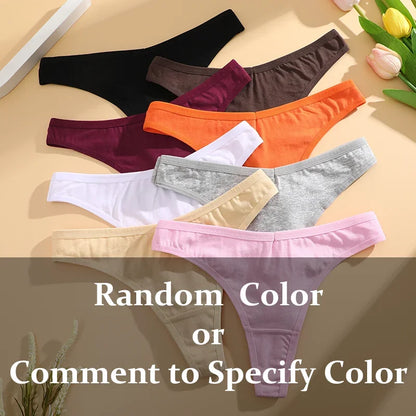 Premium Cotton G-String Thongs for Women — 5-Piece Set