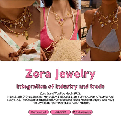Zora Colorful Summer Holiday Style Conch Pendant Necklace Women&