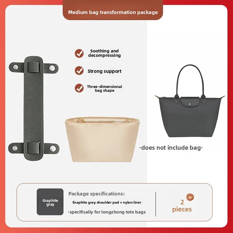 Havredeluxe Bag Organizer Insert For Longchamp Nylon Bag - Lightweight Durable Interior Storage
