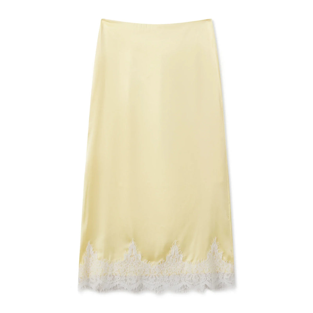 Women Solid Color Satin Long Skirs Elegant Low Waist Lace Patchwork Flowy Summer Skirt for Casual