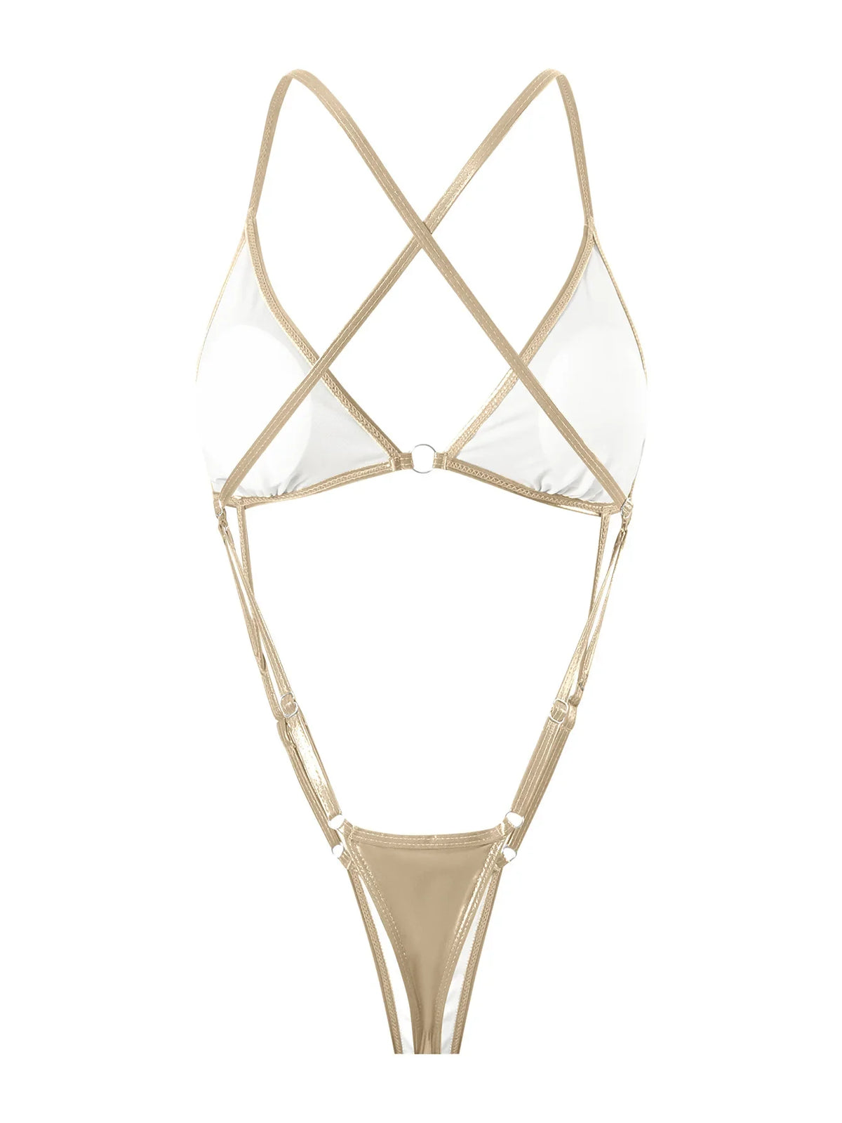 sexy gillter metallic micro mini bikinis one piece plain swimsuits bodysuits Swimwear Biquini conjunto de bikini tankini trikini