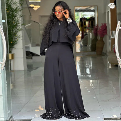 2 Piece Women Sets 2025 New Arrival Spring Summer Matching Sets Solid Color Two Pieces Sets Top And Pants Suits Outfits Clothing