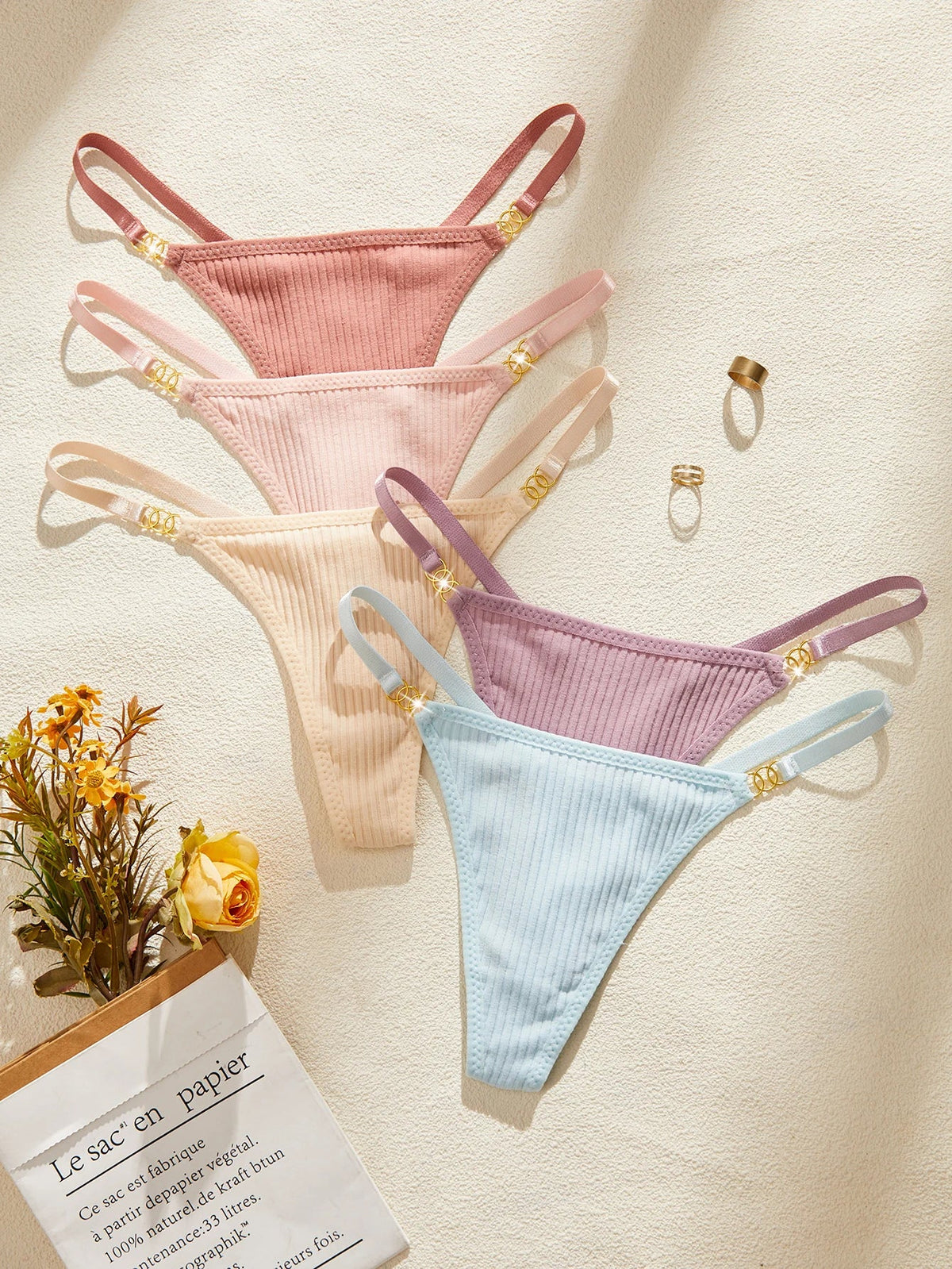 5PCS/Set Solid Women&