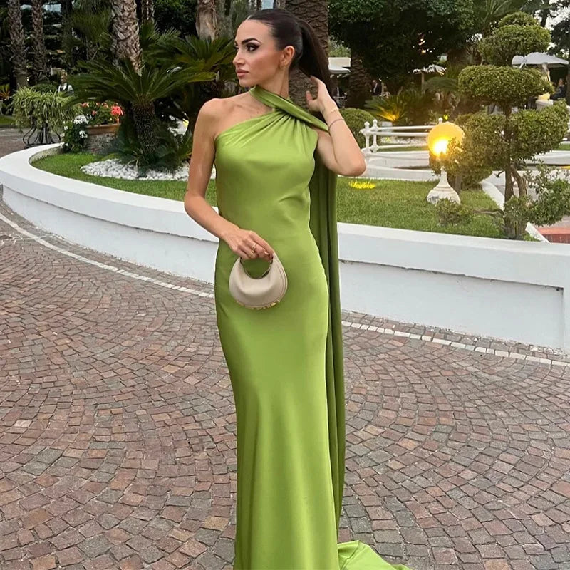 Backless Lace-Up Maxi Dress | Ribbon Sleeveless Evening Gown - Femstylo