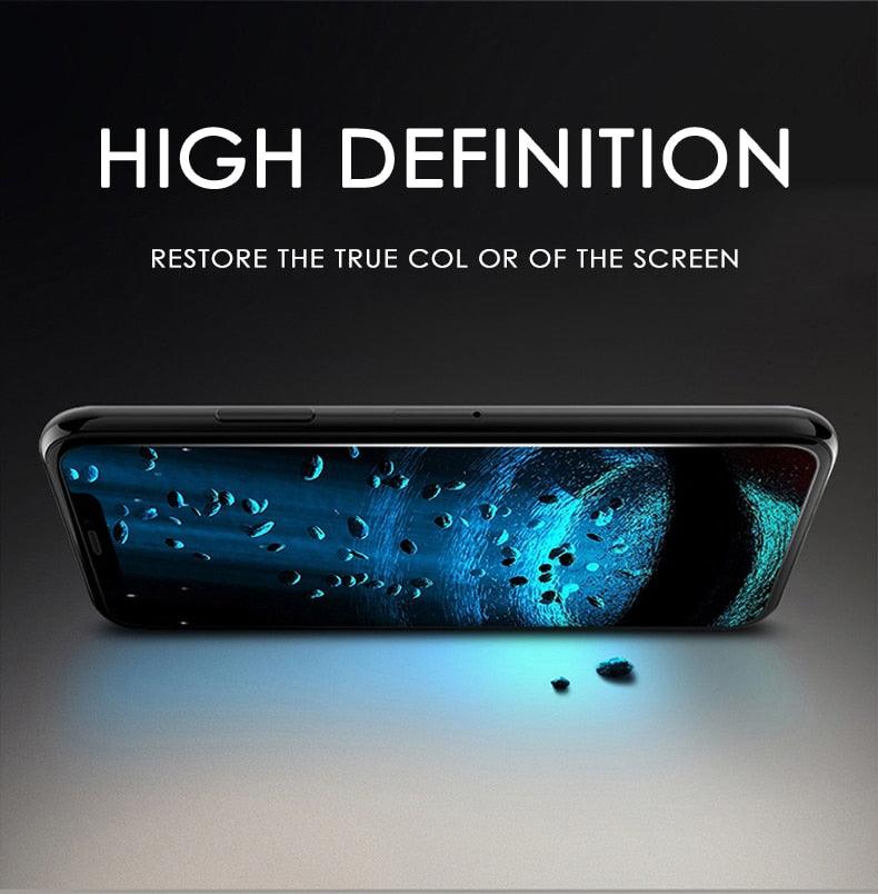 4PCS Tempered Glass for iPhone 11 12 13 Pro XR X XS Max Screen Protector on for iPhone 14 Pro Max Mini 7 8 6 6S Plus 5S SE Glass Tempered Glass Pad Full Screen Screen Protector