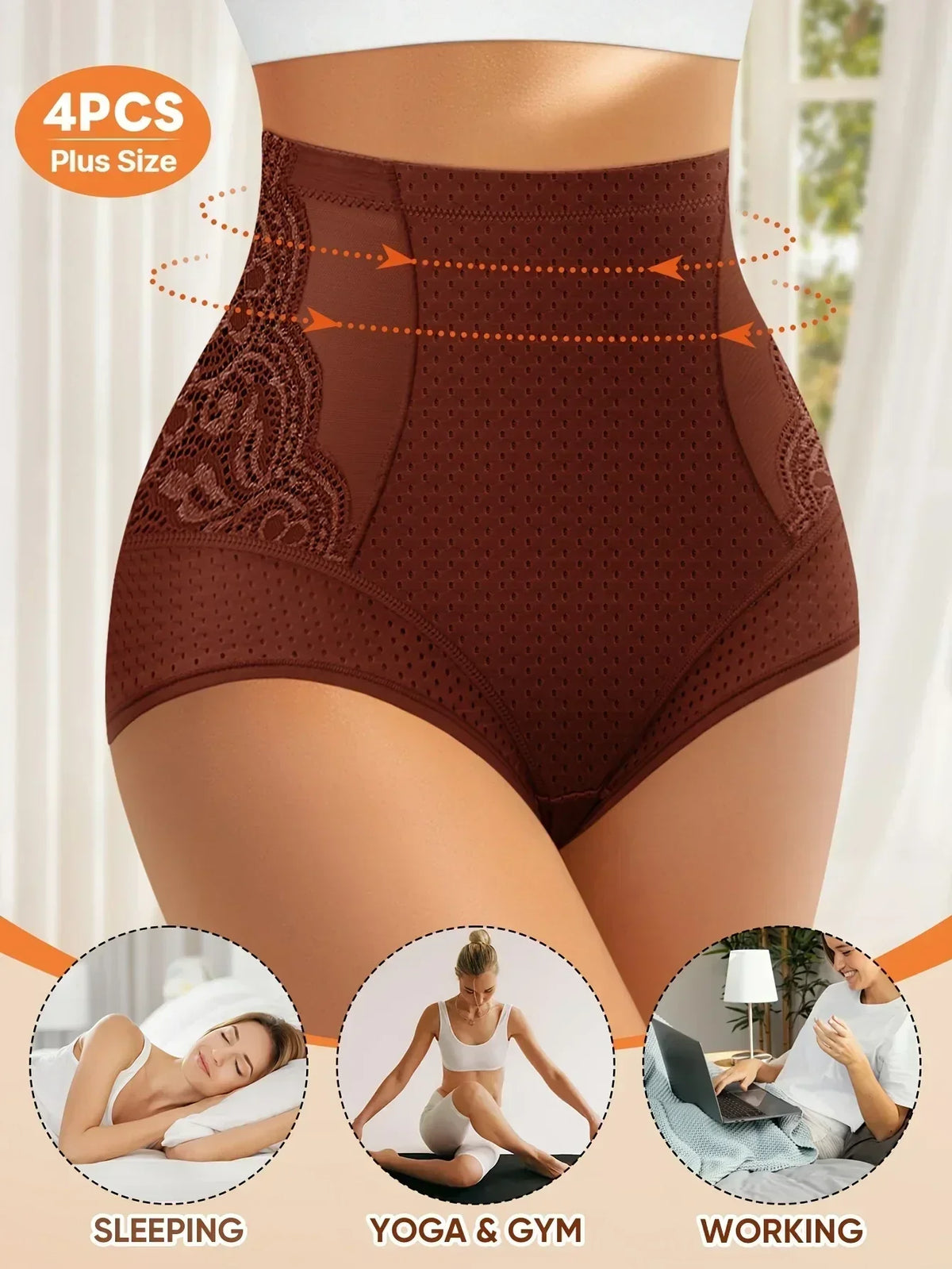 4pcs Plus Size Women&