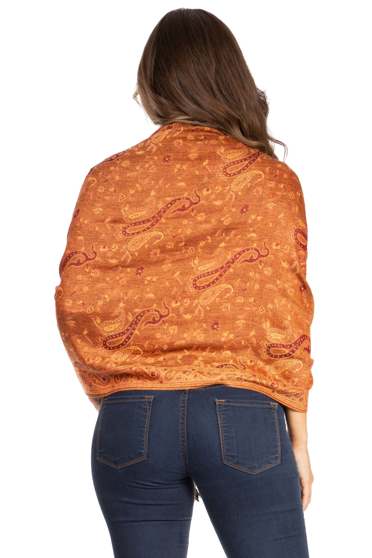Sakkas Double Layer Jacquard Paisley Pashmina Shawl / Wrap / Stole