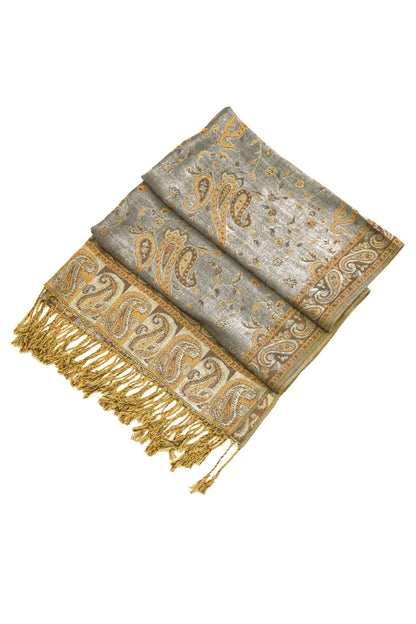 Sakkas Double Layer Jacquard Paisley Pashmina Shawl / Wrap / Stole