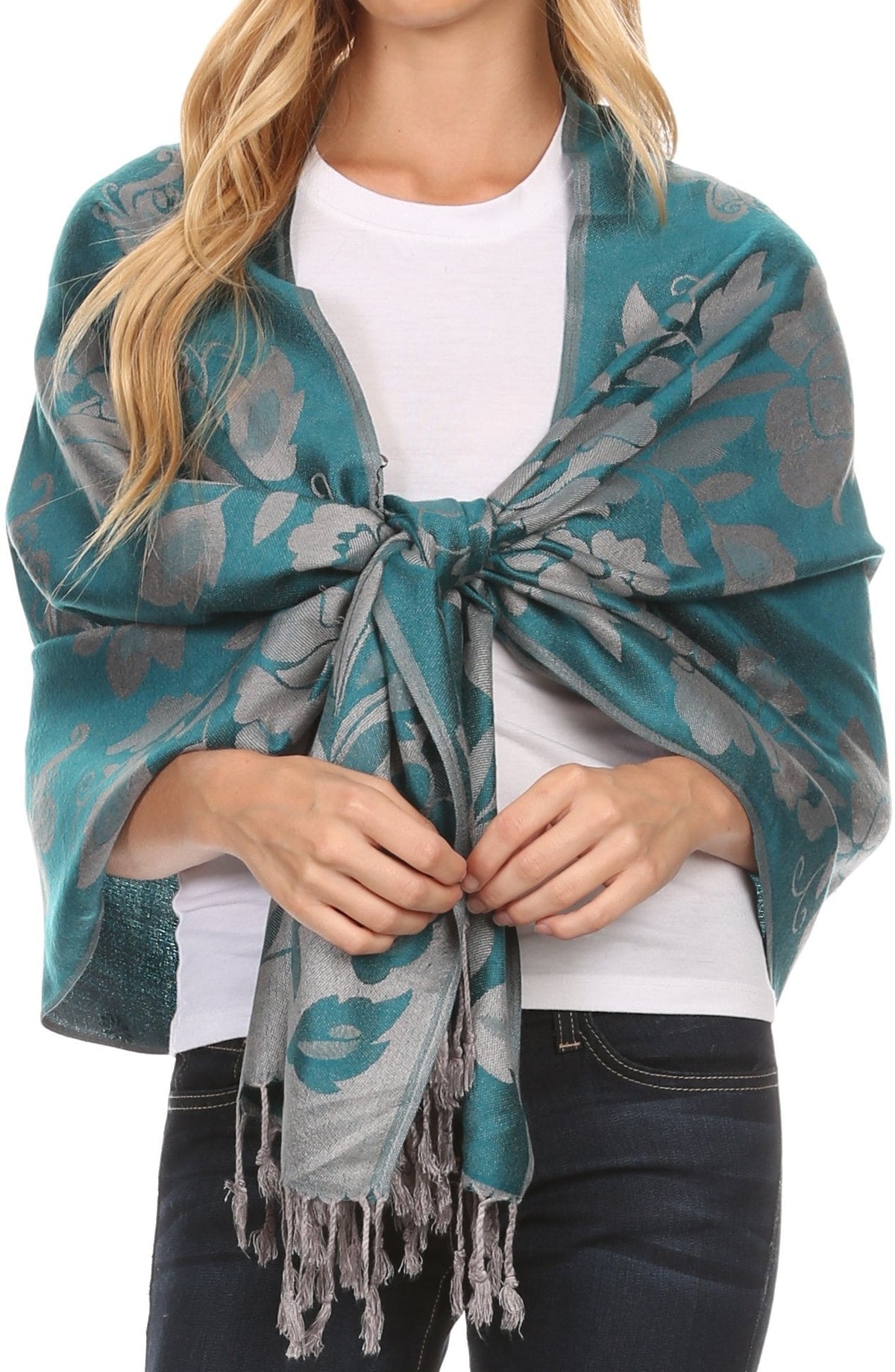 Sakkas Tawny Reversible Butterfly Pashmina/ Shawl/ Wrap/ Stole