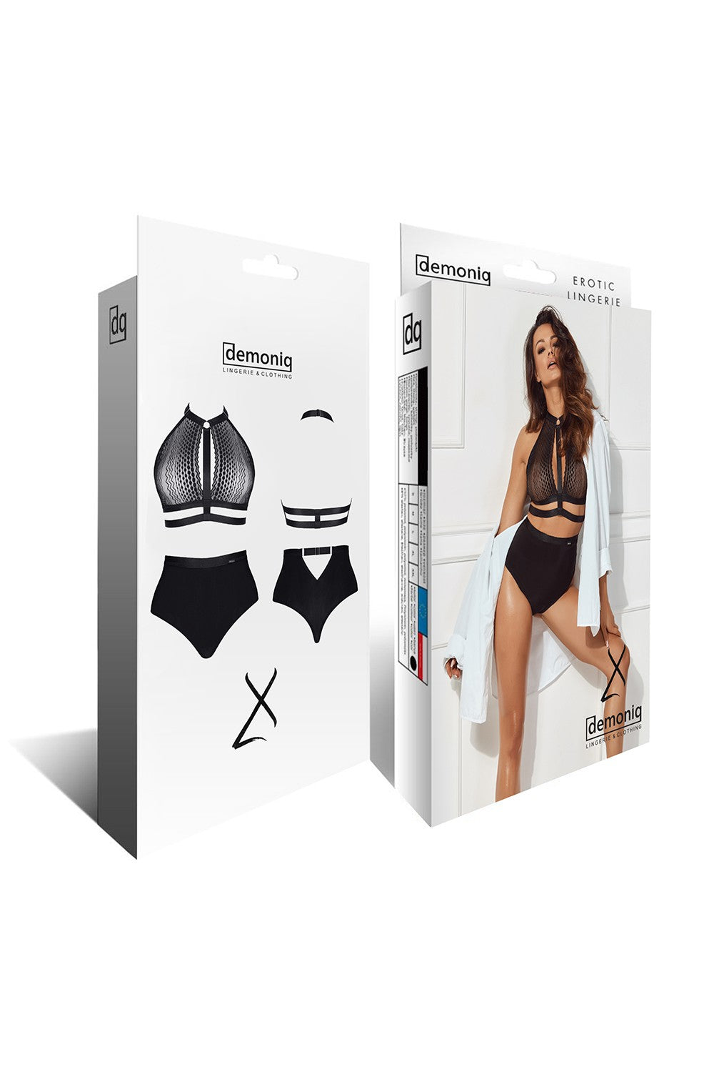 Demoniq Paloma Sheer Lace Bra &amp; High Waist Shorts