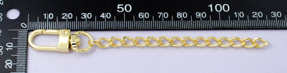 24K Gold Filled Curb Chain Bag Purse Charm Swivel Keychain Finding | WA-2758