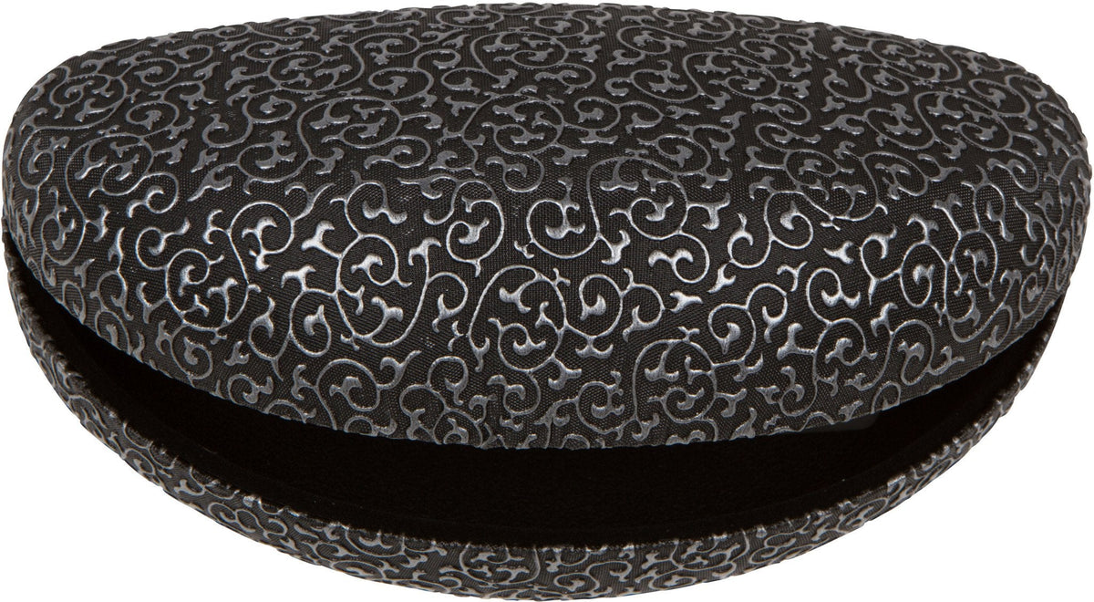 Sakkas Large Clamshell Filigree Embossed Hard Sunglasses Case