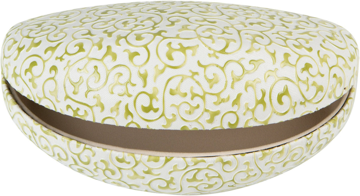 Sakkas Large Clamshell Filigree Embossed Hard Sunglasses Case