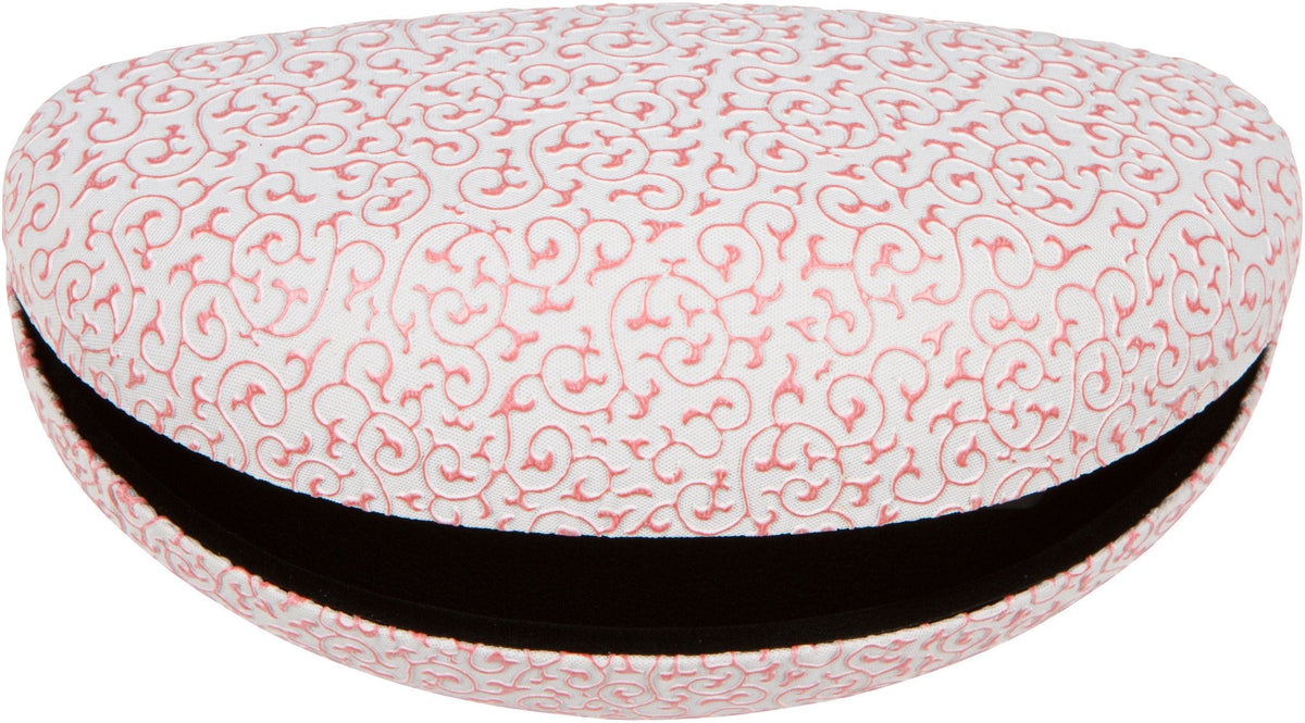Sakkas Large Clamshell Filigree Embossed Hard Sunglasses Case