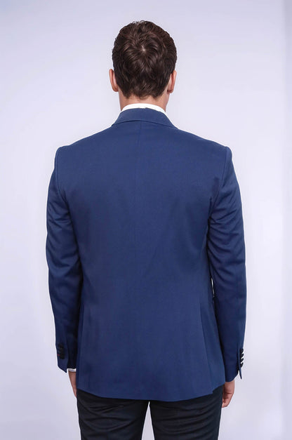 Dot-Patterned Navy Tuxedo - Wessi