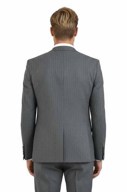 Striped Vested Grey Men&